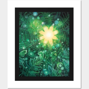 Soul of the Stone: Uvarovite. Fern Flower Posters and Art